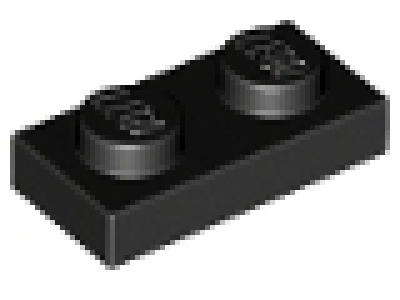 LEGO Schnäppchen 50 x Platte 1x2 schwarz