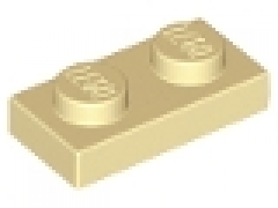 Platte 1x2 tan / beige 3023 neu