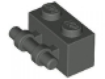 Stein mit Griff 1 x 2  30236 altes dunkelgrau
