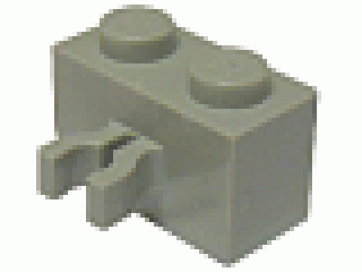 Stein mit vertikalem Clip 30237 altes hellgrau