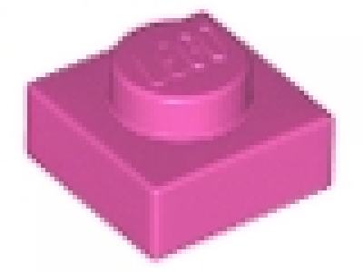 Platte 1x1x0,33 dunkelpink 3024