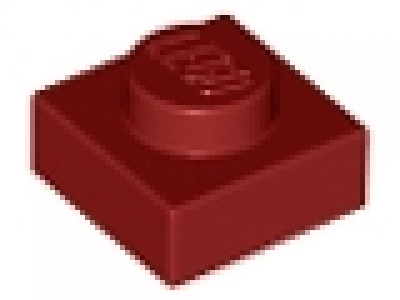 Platte 1x1  dunkelrot  neu