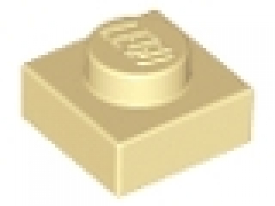 Platte 1x1 tan / beige neu