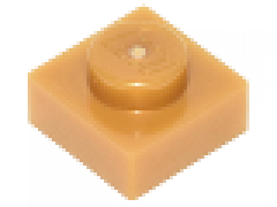 Platte 1x1 perl gold, neu