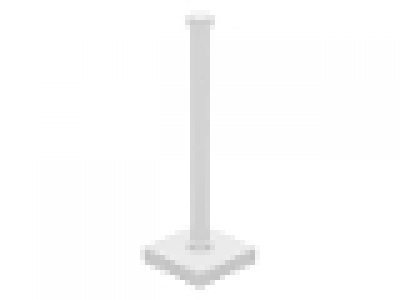 Lego Fliese mit Stab weiß 30256