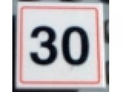 Verkehrsschild  mit Clip  30258pb004 weiß "30"