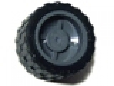 Rad neues dunkelgrau 18mm D. x 14mm with Black Tire 24 x 14 Shallow Tread (30285 / 30648)