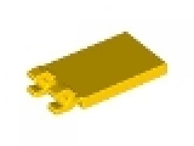 Lego Fliese 2 x 3 gelb mit 2 ( U) Clips 30350a