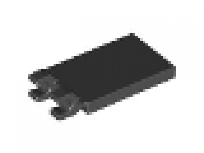 Lego Fliese 2 x 2 schwarz  mit 2 ( O) Clips 30350b