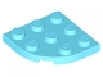 1/4 Kreisplatte 3x3x0.33 mittelazure 30357