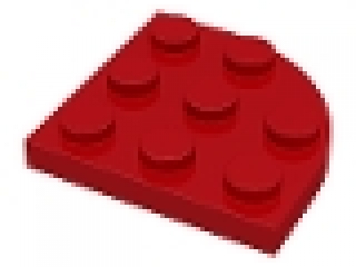 1/4 Kreisplatte 3x3x0.33 rot 30357