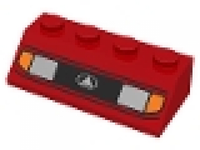 2 x 4 Schrägstein 3037px1U rot