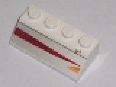 2 x 4 Schrägstein 3037px5  weiß