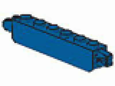 Lego Raster-Scharnier-Stein 1x6 blau, 30388