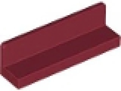 Winkelfliese Paneele 1 x 4 dunkelrot
