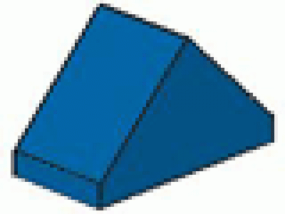 Dachfirst 45° 1x2 blau