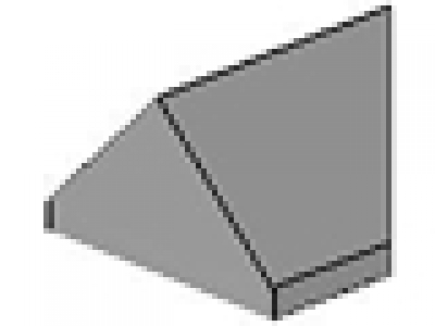 Dachfirst (inverses Ende) 45° 1x2 altes hellgrau