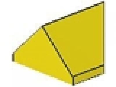 Dachfirst (inverses Ende) 45° 1x2 gelb