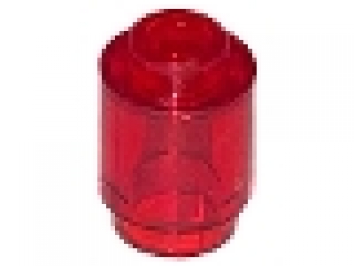 Rundstein 1 x 1 tr rot 3062b