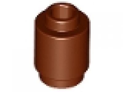 Rundstein 1 x 1 rotbraun 3062b