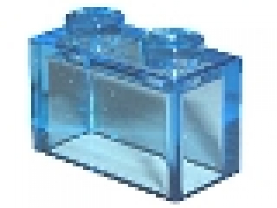 Stein 1x2 tr mittelblau ( 3065 )
