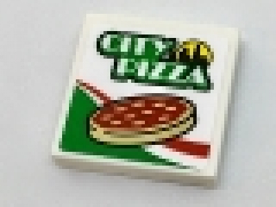 2 x 2 Fliese  3068pb1083 weiß Pizza