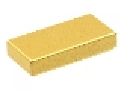 Fliese 1 x 2 metallic gold