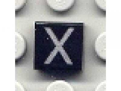 Fliese 1 x 1 Buchstabe X