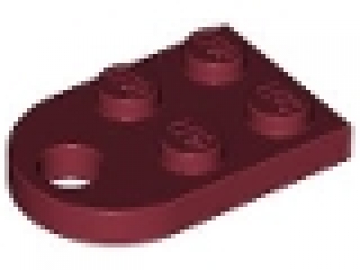 Platte mit Loch 3176 dunkelrot 2 x 3