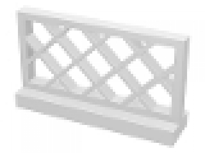 Zaun 1x4x2 weiß