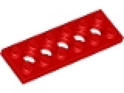 Lego Lochplatten 2x6 rot
