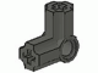 Lego Verbindung 6 altes dunkelgrau 90°