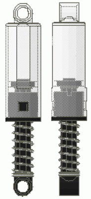 Trans-Clear Technic, Shock Absorber 10L Damped, Complete Assembly (Spring Undetermined)