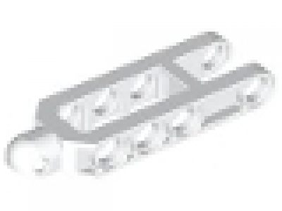 Lego Technic, Steering Arm 6.5 x 2 with Towball Socket Rounded, Chamfered, weiß