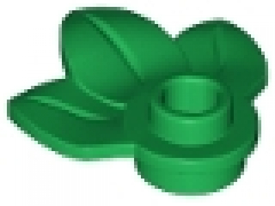 LEGO Plant Plate, Round 1 x 1 with 3 Leaves, grün