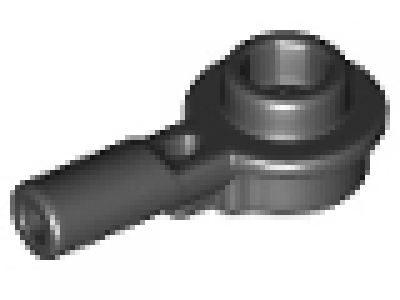 LEGO Bar 1L with 1 x 1 Round Plate with Hollow Stud, schwarz, 32828