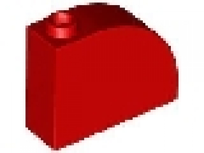 Stein abgerundet 1x3x2 rot,  33243