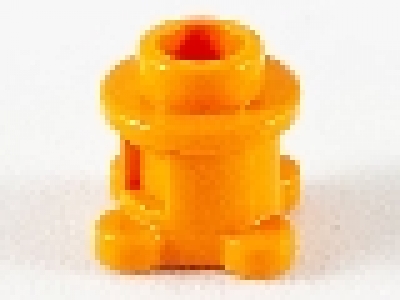 Brick, Round 1 x 1 x 2/3 with Flower Edge (4 Knobs on Base), orange