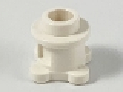 Brick, Round 1 x 1 x 2/3 with Flower Edge (4 Knobs on Base), weiß