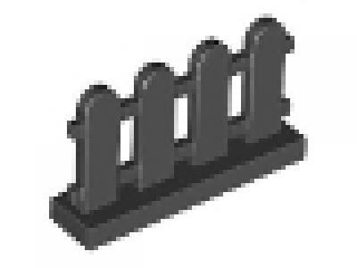 Zaun 1x4x2 schwarz 33303