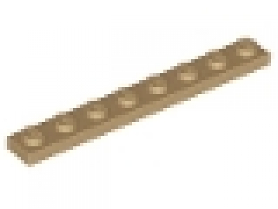 Platte 1x8 dunkeltan 3460
