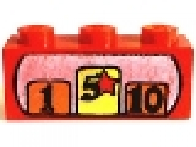 1 x 3 Stein rot mit Registerkasse