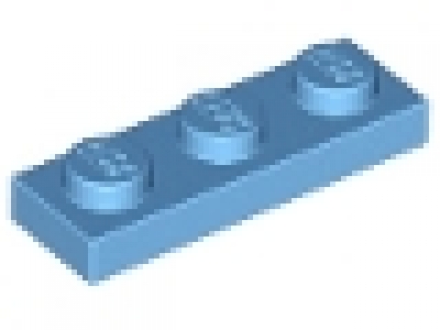 Lego Platte 1x3 mittelblau