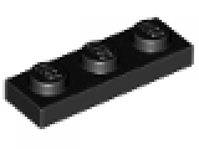 Platte 1x3 schwarz, neu