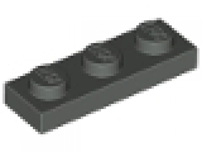 Platte 1x3 altes dunkelgrau