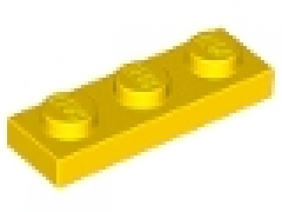 Platte 1x3 gelb
