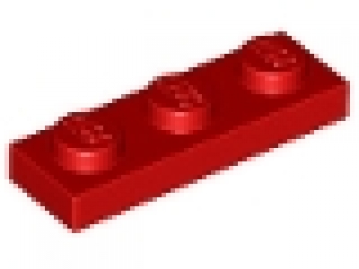 Platte 1x3 rot neu