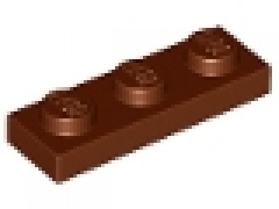 Platte 1x3 rotbraun