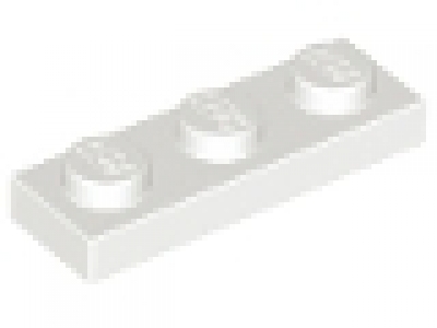 Platte 1x3 weiß