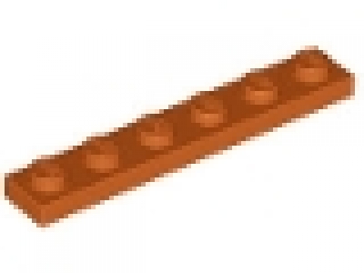 Platte 1x6 dunkelorange
